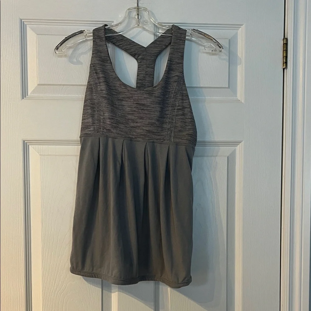 Lululemon Athletica Gray Racerback Tank Top - Picture 1 of 5